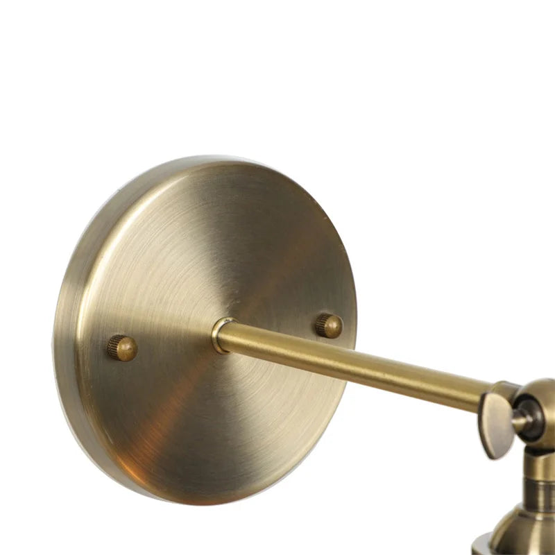 Vintage Single Arm LED Wall Lamp Iron Glass Retro Stair Light