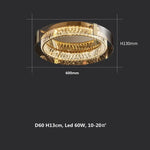 Elegant Crystal LED Dimmable Ceiling Lamp Glass Luminarias Lighting