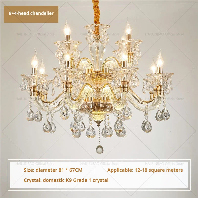 European Crystal Chandelier: Simple Fashion for Living, Dining, Bedroom & Villa