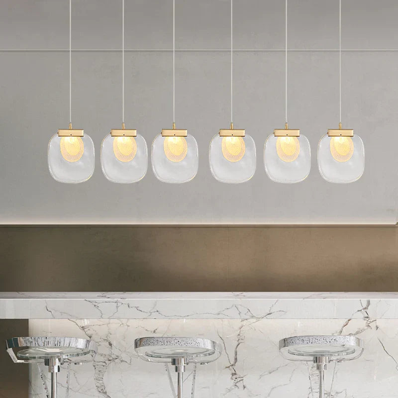 Glass Pendant Lights: Modern Crystal Hanging Lamp for Home Decor
