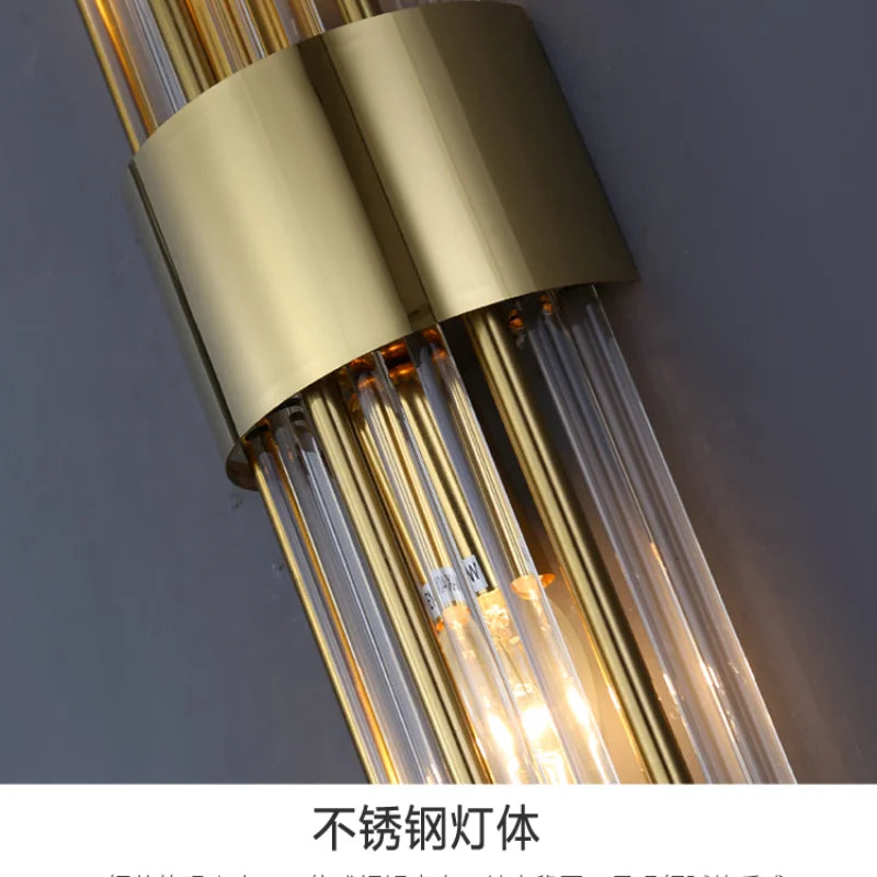 Crystal Copper Wall Lights: Postmodern Luxe Bedroom & Living Room Lighting