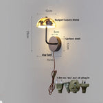 Afralia™ Bulgari Stone LED Wall Lights Outdoor Waterproof Bedside Lamp