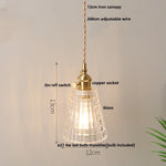 Walnut Wood LED Pendant Lamp Green Glass Modern Interior Hanging Light