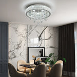 Luxury Crystal Ceiling LED Pendant Chandelier Silver Fixtures for Home Decor