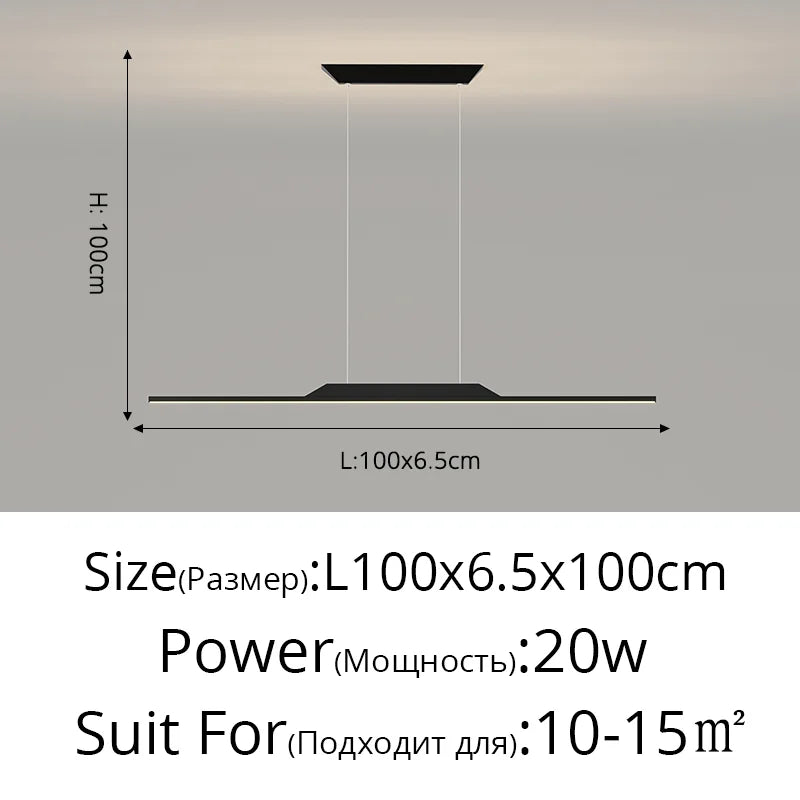 LED Ceiling Pendant Lamp: Minimalist Chandelier, Height Adjustable, Home Decor Solution