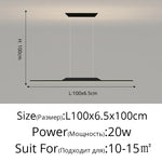 LED Ceiling Pendant Lamp: Minimalist Chandelier, Height Adjustable, Home Decor Solution