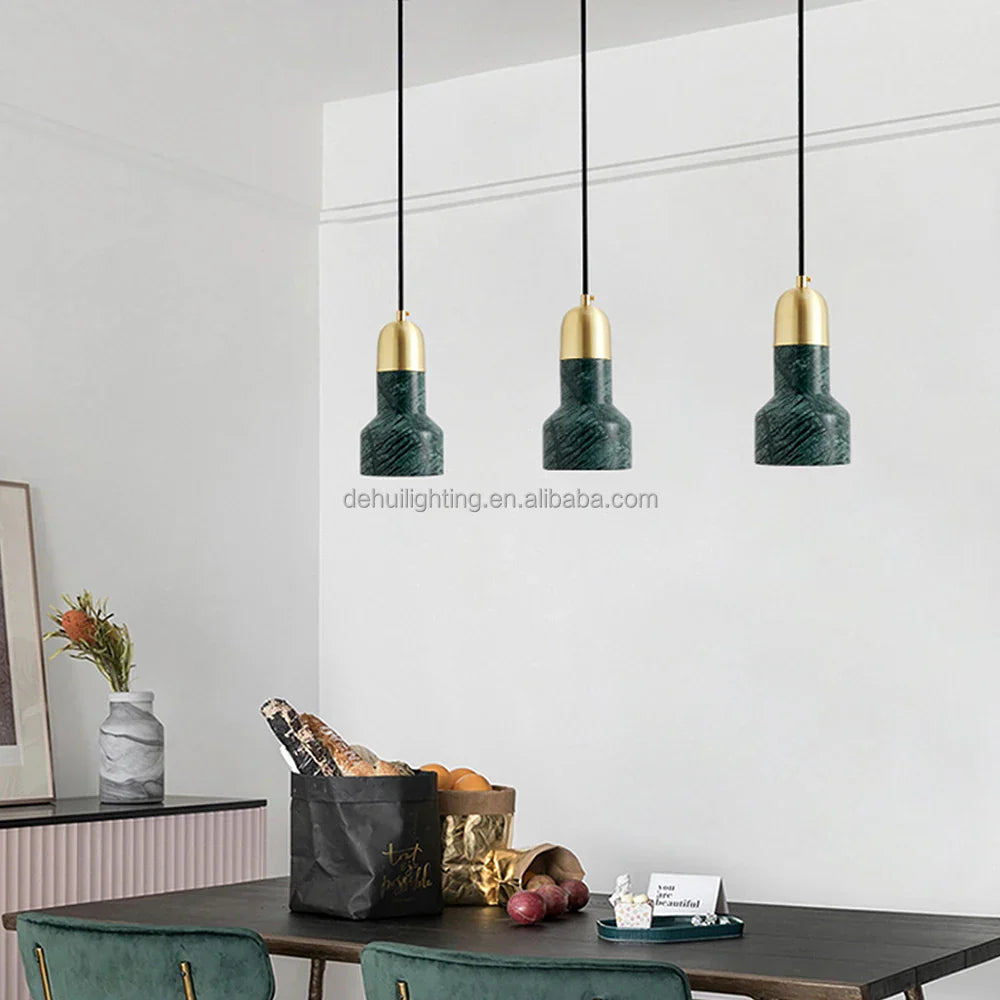 Nordic Marble Pendant Lights for Modern Minimalist Bedroom and Restaurant