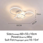 Modern LED Ceiling Chandelier in Gold & Black for Living Room, Bedroom, Study - Dimmable Indoor Lighting
