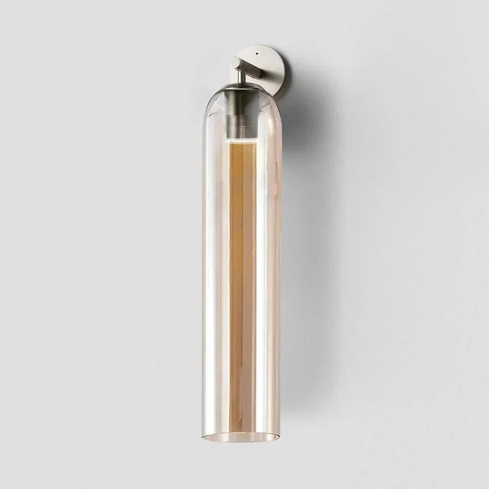 Tubular Glass Wall Sconce Light for Bedroom and Living Room