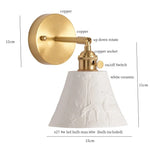 White Ceramic Ball LED Wall Lamp - Japanese Vintage Wall Sconce Lighting