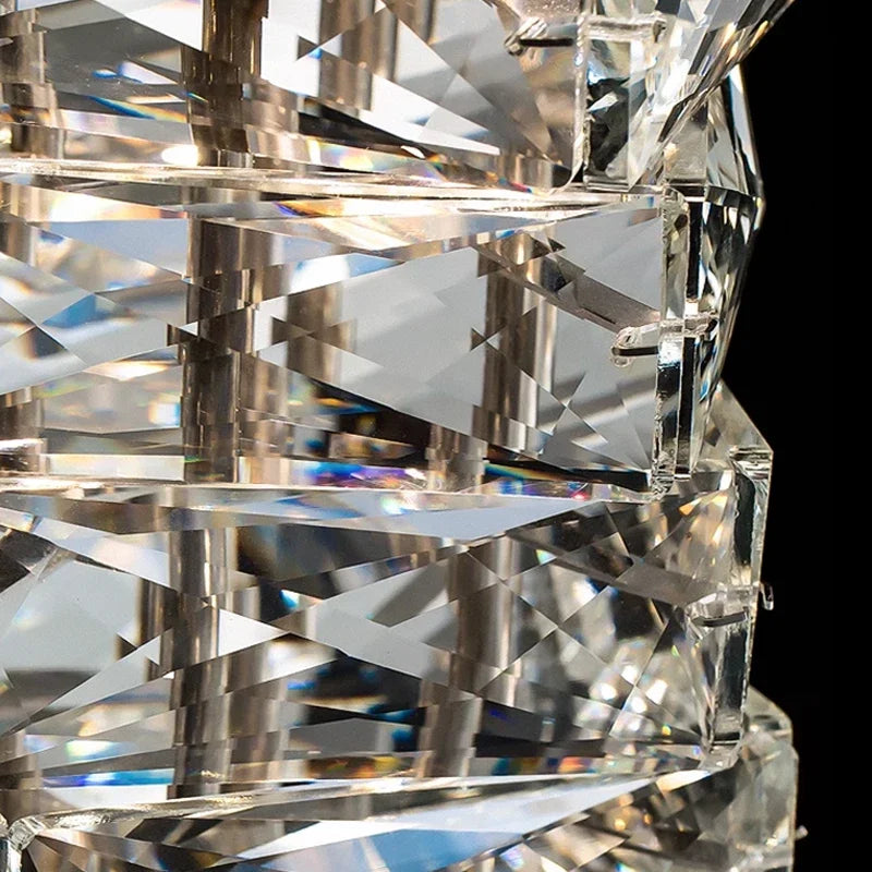 Crystal Pendant Chandelier: Elegant Ceiling Light for Bedroom Living Room Home Decor