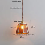 Blue Glass LED Pendant Lights Adjustable Hanging Lamp Luminaire