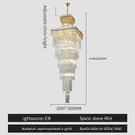 Nordic Duplex Villa Crystal Chandelier for Luxury Spaces