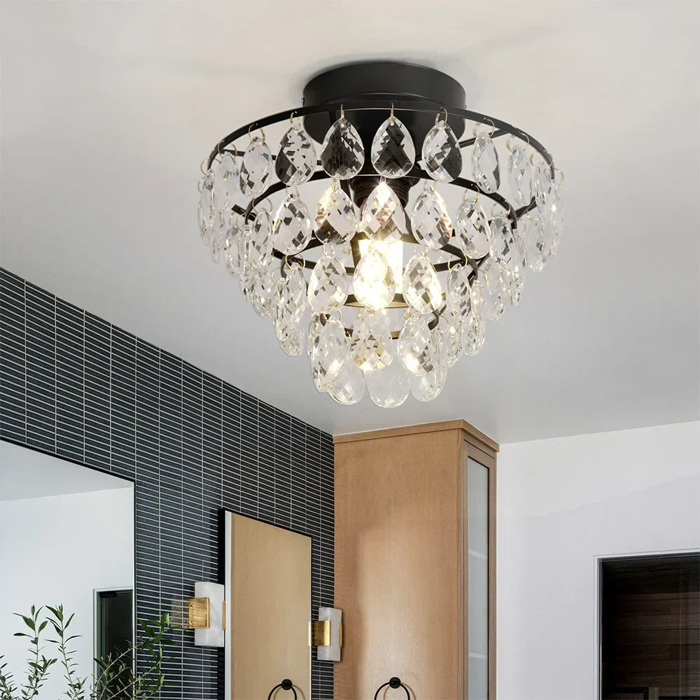 Crystal LED Chandelier Ceiling Lamp for Living Dining Room Decor
