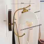 Iron Glass LED Wall Lights Modern Bedside Lamp 4w Bulb for Bathroom Bedroom Living Room