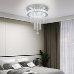Crystal Raindrop Chandelier LED Ceiling Light for Dining Living Bedroom