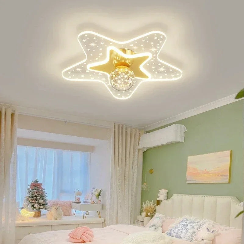 Modern Star LED Ceiling Lights for Living Room Bedroom Children's Room Nursery Lighting