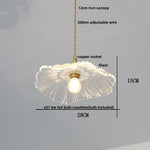 Yellow Glass LED Pendant Lights with Adjustable Hanging Lamp