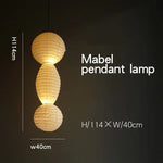 Akari Paper Pendant Lamp by - Noguchi Style Chandelier for Living Room & Bedroom