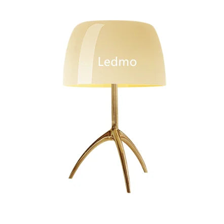 Glass Shade Table Lamp: Designer Tripod Desk Light for Bedroom