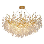 Gold Crystal Chandeliers for Dining Room Branch Hanging Lamp Large Lighting