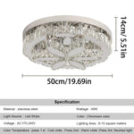 Crystal Ceiling Chandelier: Modern LED Light with RC Dimming for Luxe Home Decor