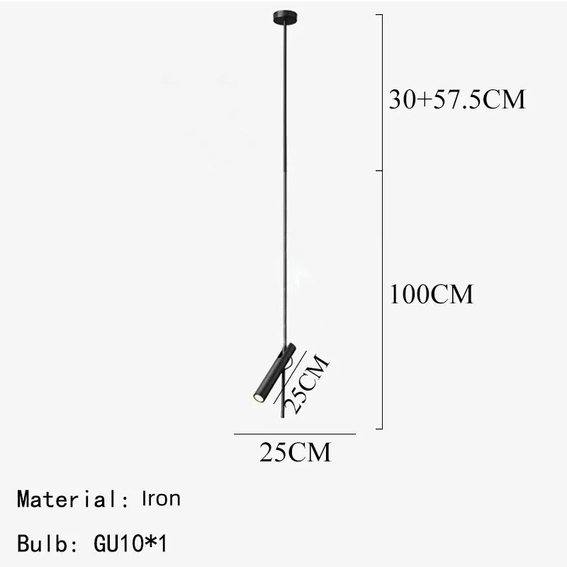 Rotating LED Pendant Light for Foyer, Bedroom, Dining Room - Modern Hanging Lamp