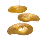 Bamboo Weave LED Pendant Light Chandelier - Vintage Handmade Rattan Hanging Lamp