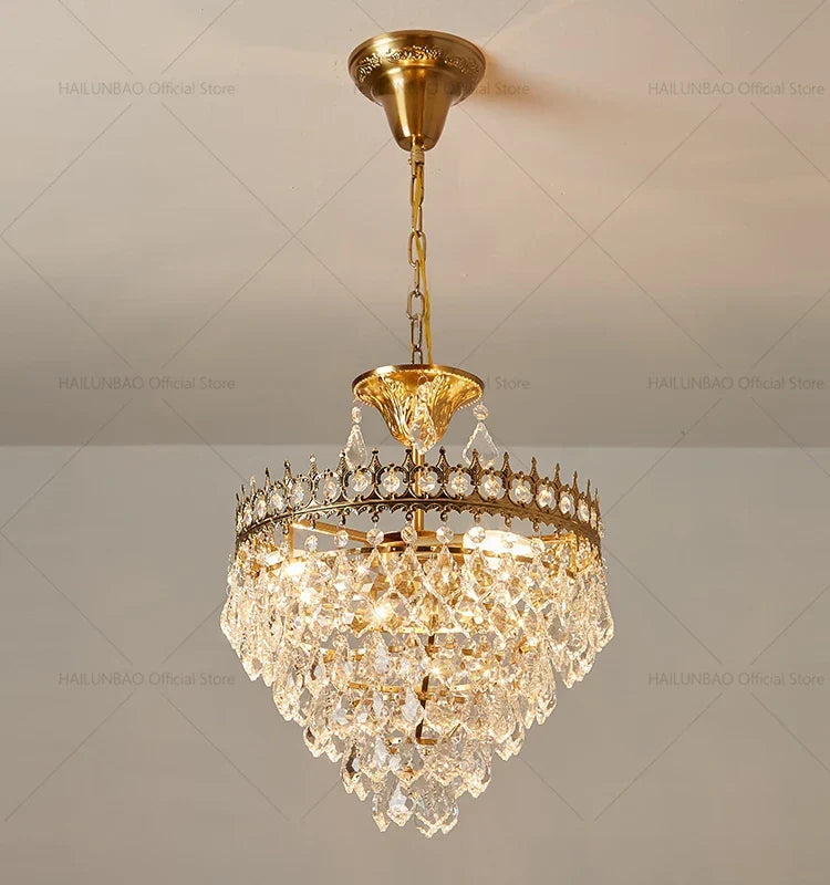 Crystal Chandelier: Modern Luxury Lighting for Dining, Bedroom, and Living Room