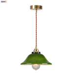 Green Glass Adjustable LED Pendant Lights for Modern Nordic Home Decor