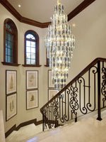 Crystal Loft Pendant Light: Sleek Spiral Staircase Chandelier