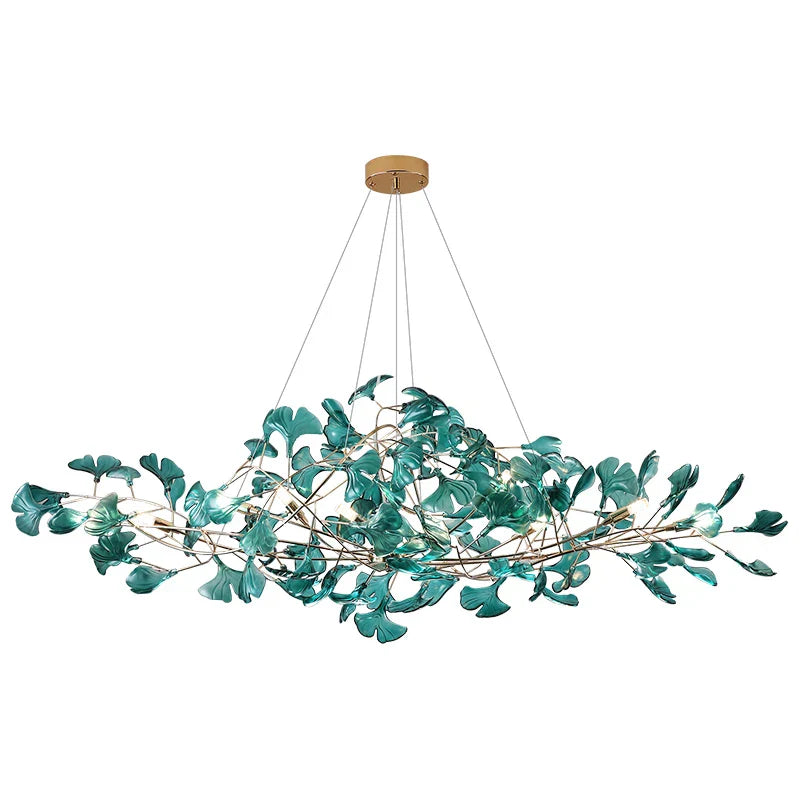 Gingko Leaf Chandelier: Modern Luxury Art Decor for Home, Restaurant & Bar