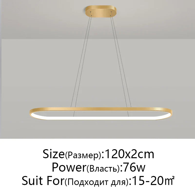 Modern LED Pendant Lamp for Living Room, Restaurant, Bedroom Decor - Remote Control