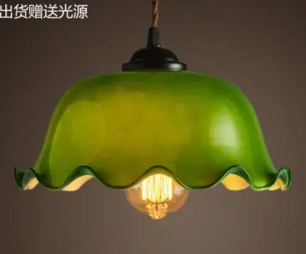 Blue Glass Pendant Lights for Bedroom Dinning Living Room