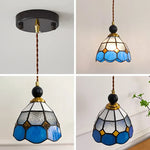Tiffany Glass LED Pendant Light Fixture for Living Room Decoration