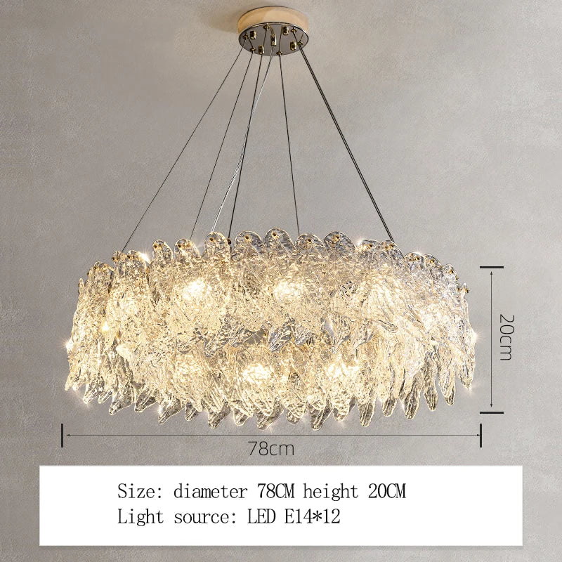 Luxury Crystal LED Round Ceiling Chandelier: Modern Bedroom & Living Room Pendant