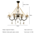 Crystal LED Chandelier Living Room Luxury Lighting E14 Pendant Lamparas
