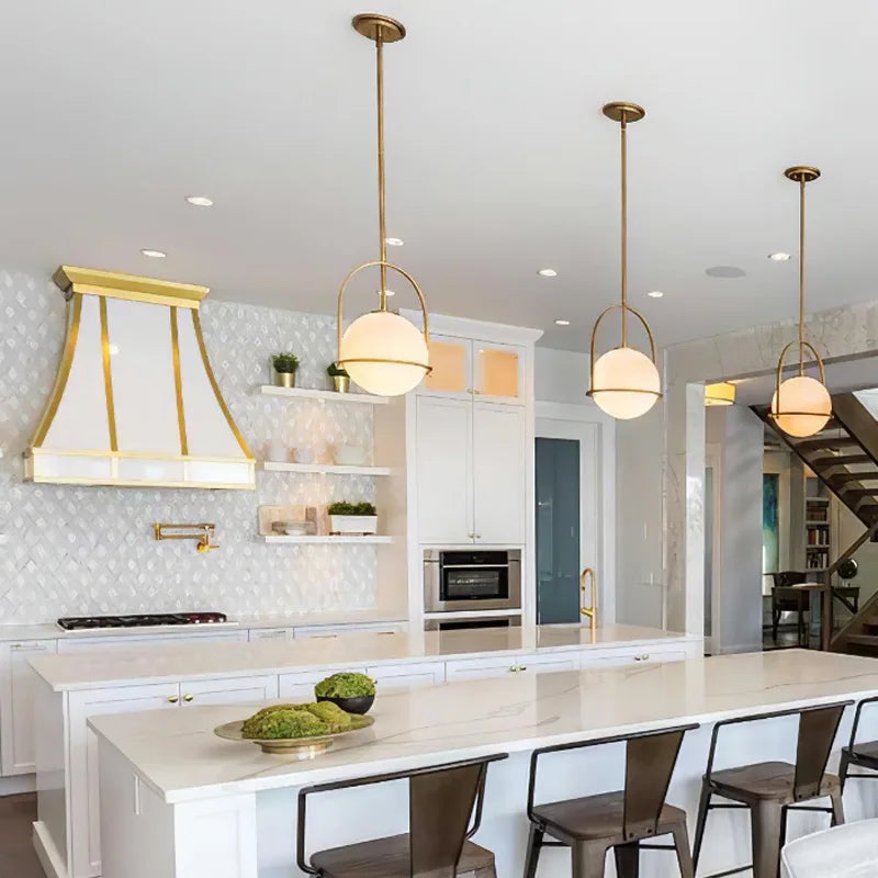 Glass Ball Suspension Ceiling Light for Living Room