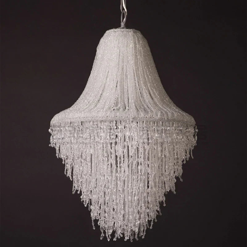 Tassel Crystal Chandelier for Villa Lobby, Hotel, Living Room - Elegant Decorative Lighting