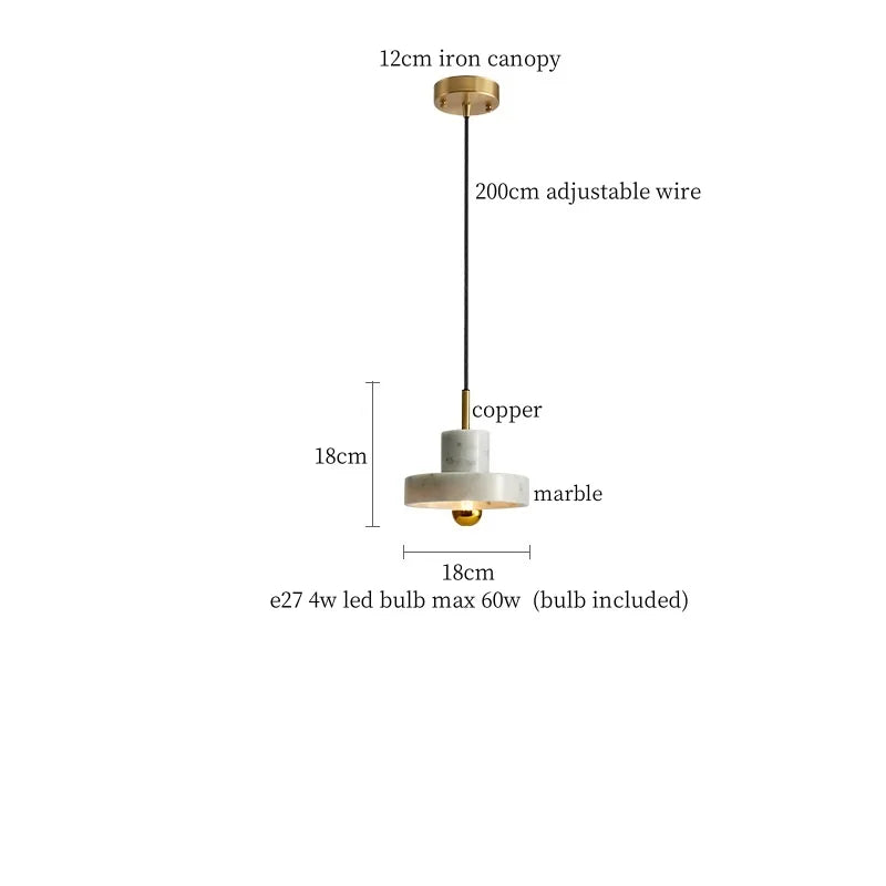 Nordic Marble LED Pendant Lighting for Modern Home Decor