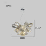 Glass Pinecone LED Chandelier: Modern Art Deco Pendant Lighting