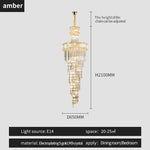 Crystal Spiral Chandelier Duplex for Modern Spaces