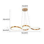 Acrylic Chandelier LED Ceiling Light Minimalist Design for Dining Room