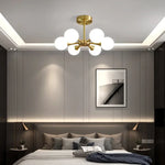 Glass Ball Chandelier Pendant Light Fixture for Living Dining Bedroom