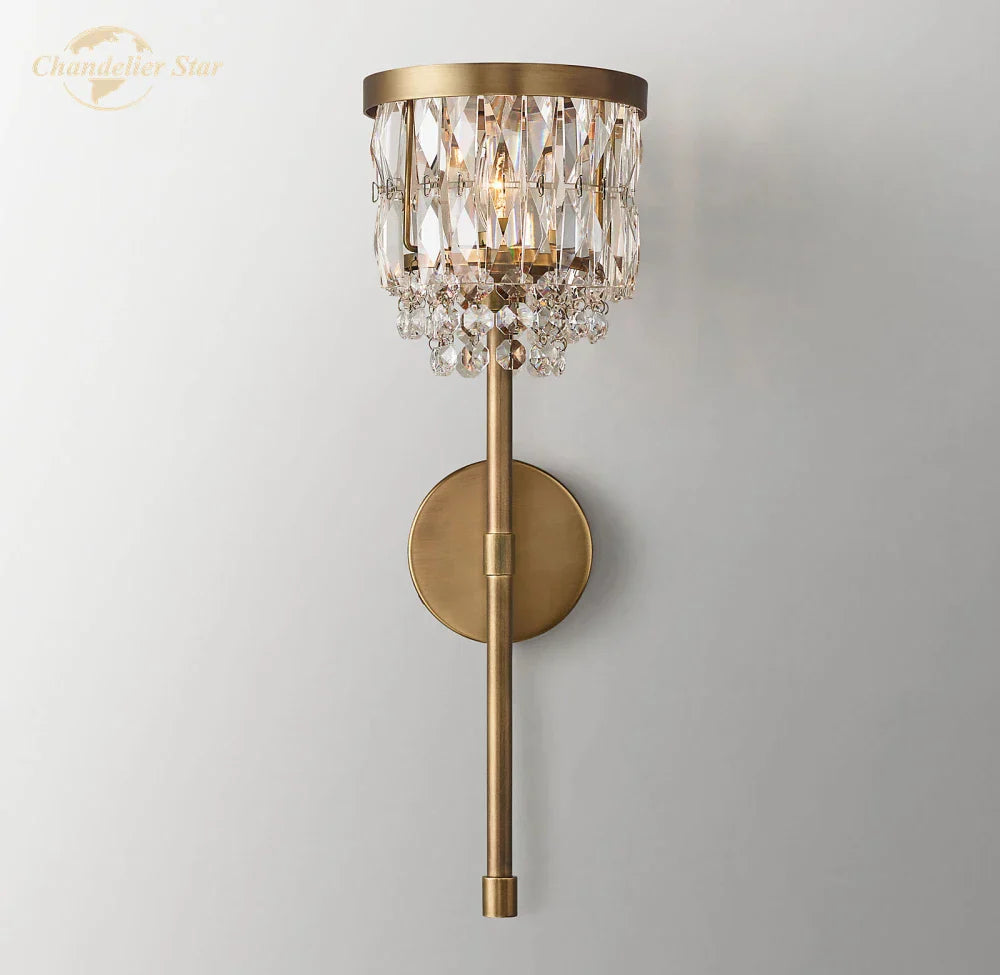 Crystal LED Wall Sconce Dining Living Room Lighting Fixture