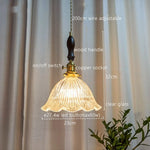 Japanese Style Green Glass LED Pendant Chandelier for Home Decor