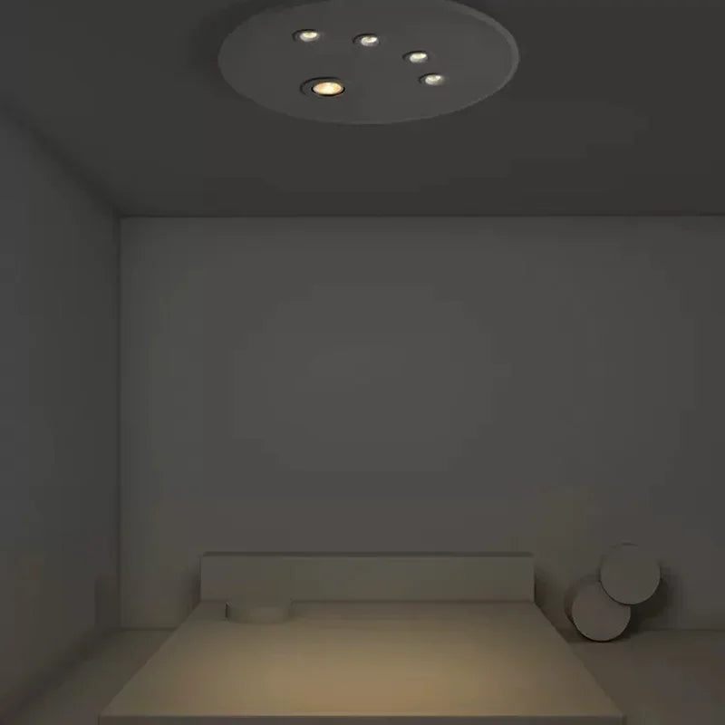 Modern Round LED Ceiling Lights for Home Lighting in Black and White