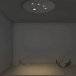 Modern Round LED Ceiling Lights for Home Lighting in Black and White