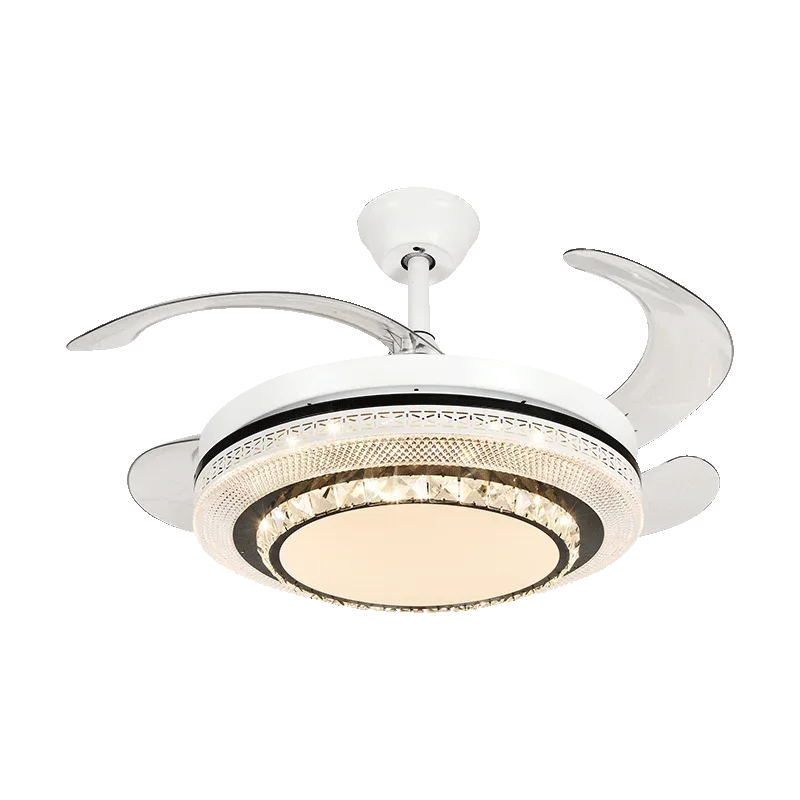LED Ceiling Fan with Remote Control, Modern ABS Blades, 110V 220V