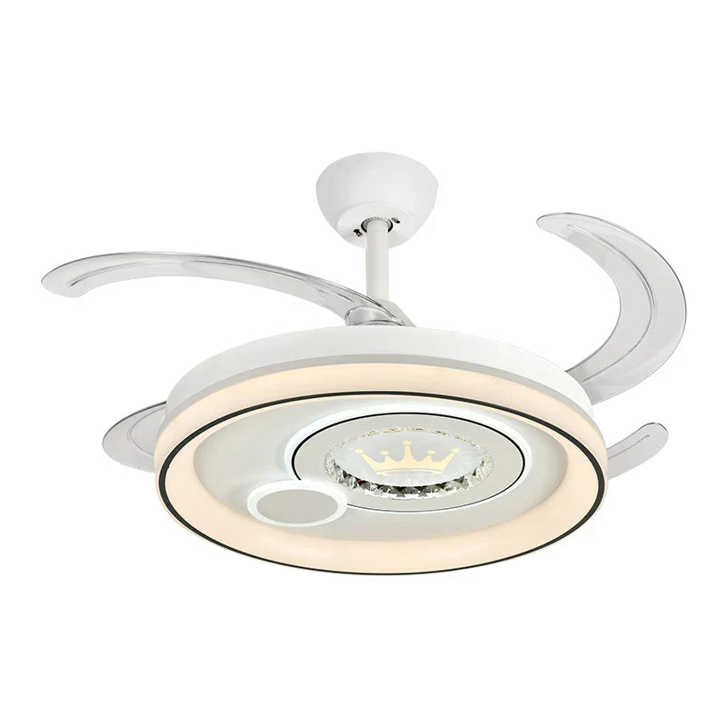 Dimmable Smart Bedroom Ceiling Fan Light with Remote Control